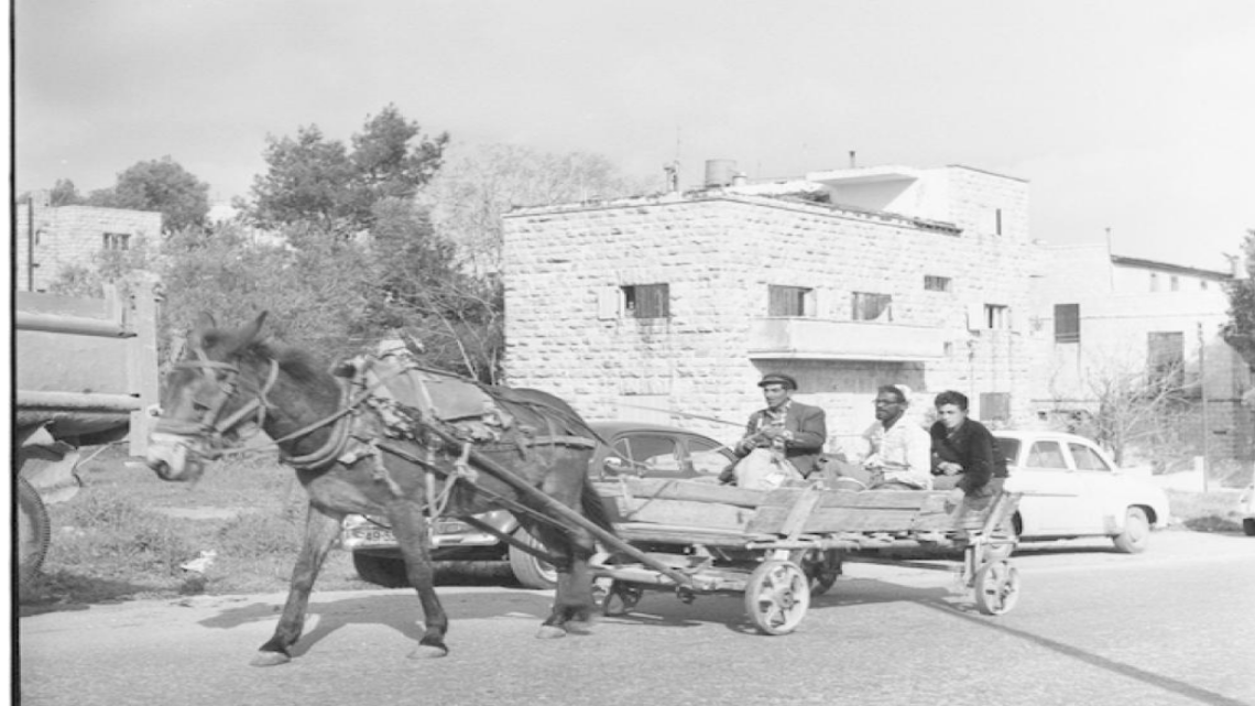 Yehuda Eisenstark collection: A horse with a carriage, Jerusalem 1963 [State Archives]