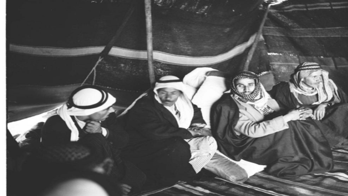 Yehuda Eisenstark collection: Festive meal at the Bedouin encampment in the Negev [South of Israel] 1955 [State Archives]